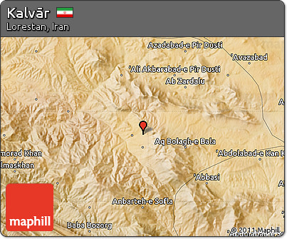 Satellite Map of Kalvār