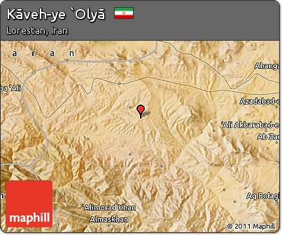 Satellite Map of Kāveh-ye `Olyā