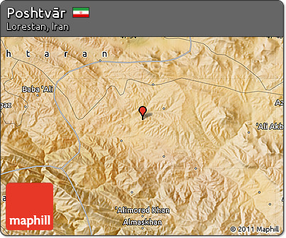 Satellite Map of Poshtvār