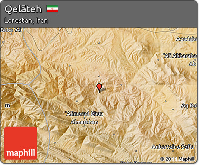 Satellite Map of Qelāteh