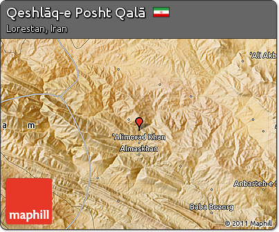 Satellite Map of Qeshlāq-e Posht Qalā