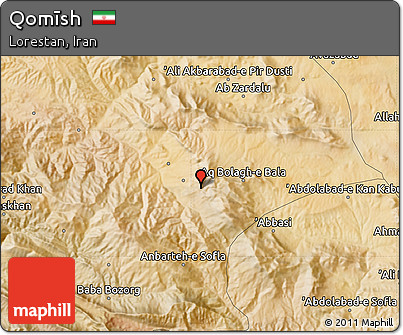 Satellite Map of Qomīsh