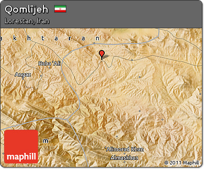 Satellite Map of Qomlījeh