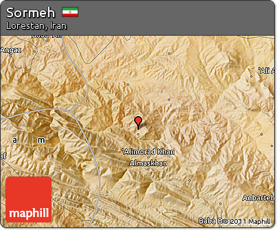 Satellite Map of Sormeh