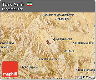 Satellite Map of Tork Amīr