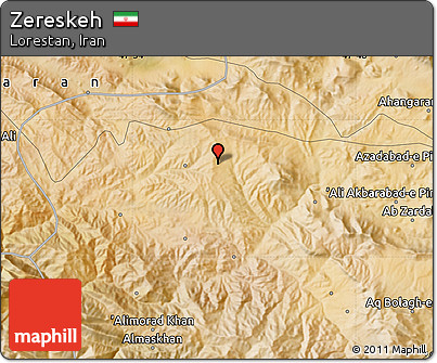 Satellite Map of Zereskeh