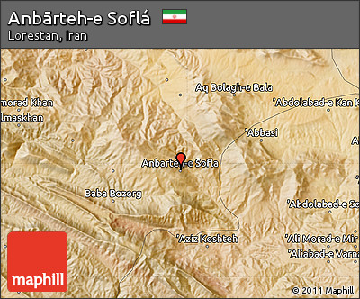 Satellite Map of Anbārteh-e Soflá