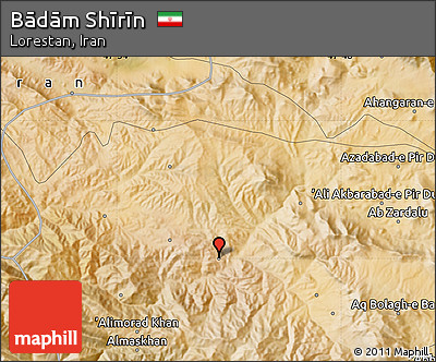 Satellite Map of Bādām Shīrīn