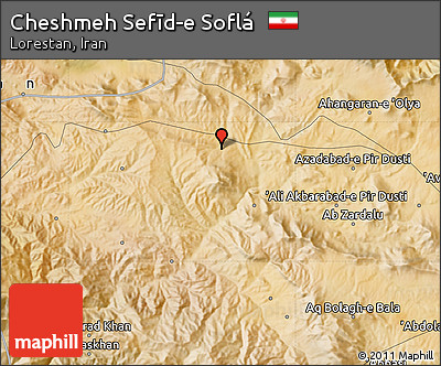 Satellite Map of Cheshmeh Sefīd-e Soflá