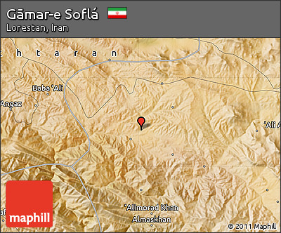 Satellite Map of Gāmar-e Soflá