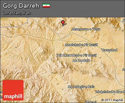 Satellite Map of Gorg Darreh