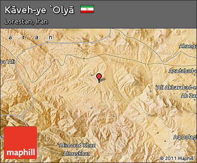 Satellite Map of Kāveh-ye `Olyā