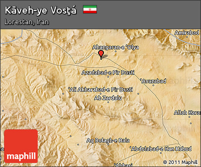 Satellite Map of Kāveh-ye Vosţá