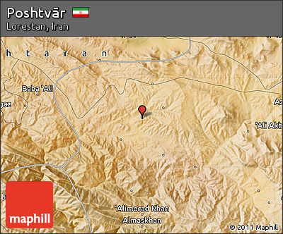 Satellite Map of Poshtvār