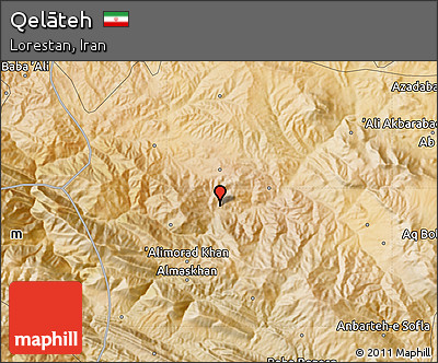 Satellite Map of Qelāteh