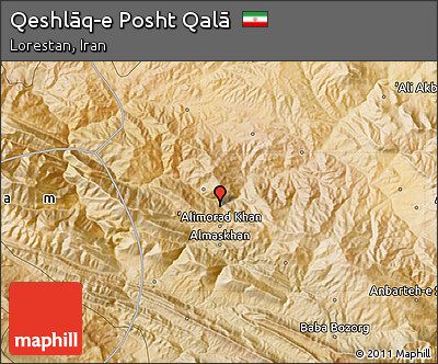 Satellite Map of Qeshlāq-e Posht Qalā