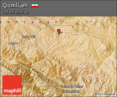 Satellite Map of Qomlījeh