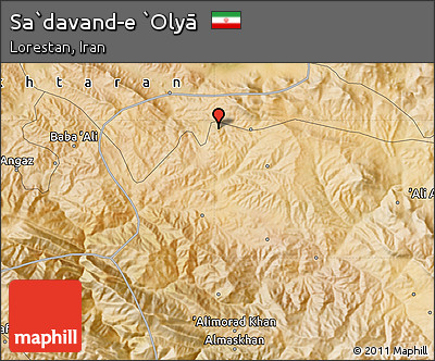 Satellite Map of Sa`davand-e `Olyā