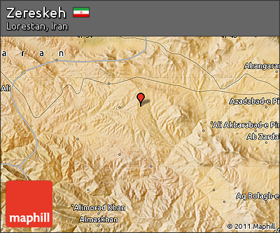 Satellite Map of Zereskeh