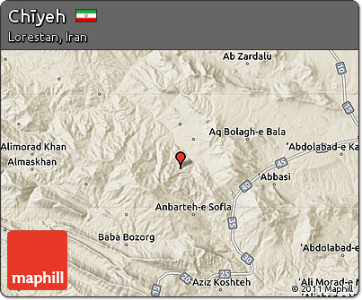 Shaded Relief Map of Chīyeh