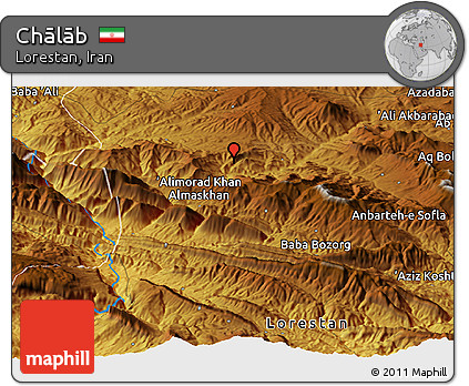 Physical Panoramic Map of Chālāb