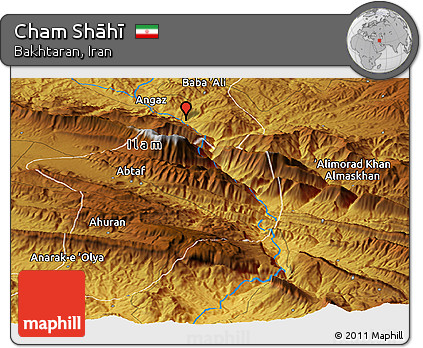 Physical Panoramic Map of Cham Shāhī