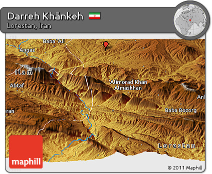 Physical Panoramic Map of Darreh Khānkeh