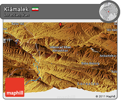 Physical Panoramic Map of Kīāmalek