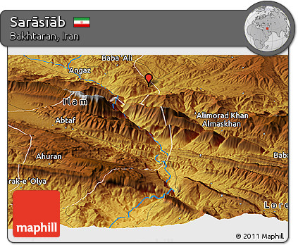 Physical Panoramic Map of Sarāsīāb