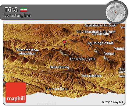 Physical Panoramic Map of Tūtā