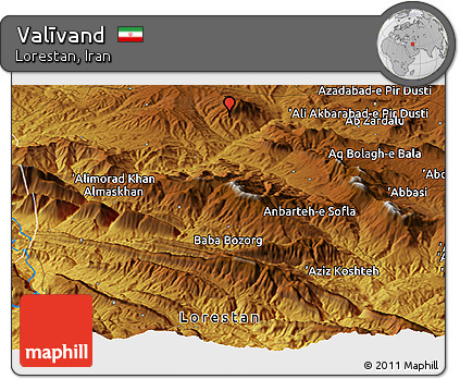 Physical Panoramic Map of Valīvand