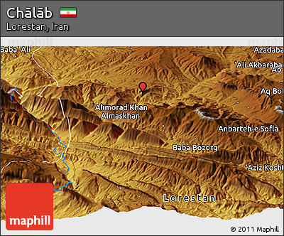 Physical Panoramic Map of Chālāb
