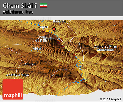 Physical Panoramic Map of Cham Shāhī