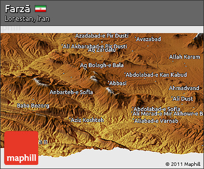 Physical Panoramic Map of Farzā