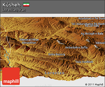 Physical Panoramic Map of Kūsheh