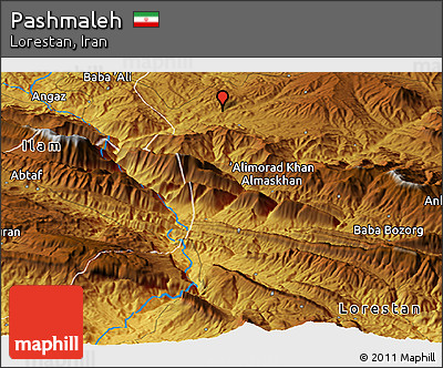 Physical Panoramic Map of Pashmaleh