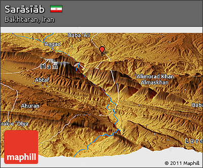 Physical Panoramic Map of Sarāsīāb