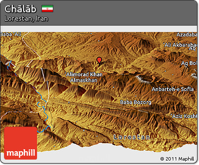 Physical Panoramic Map of Chālāb