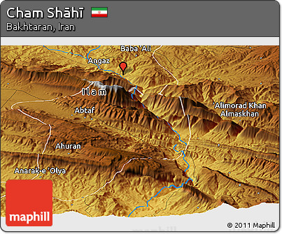 Physical Panoramic Map of Cham Shāhī