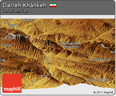 Physical Panoramic Map of Darreh Khānkeh