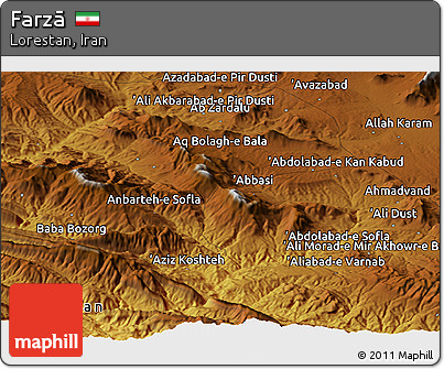 Physical Panoramic Map of Farzā