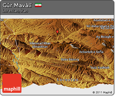 Physical Panoramic Map of Gūr Mavālī