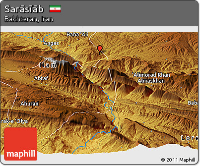 Physical Panoramic Map of Sarāsīāb