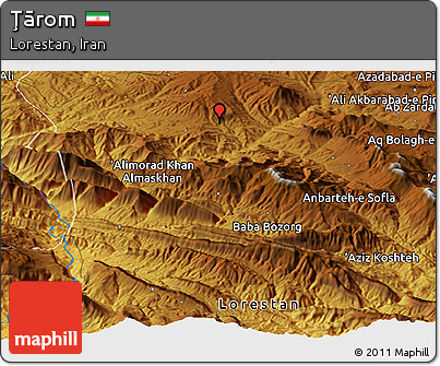 Physical Panoramic Map of Ţārom