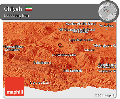 Political Panoramic Map of Chīyeh