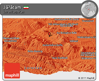 Political Panoramic Map of Jāḩātam