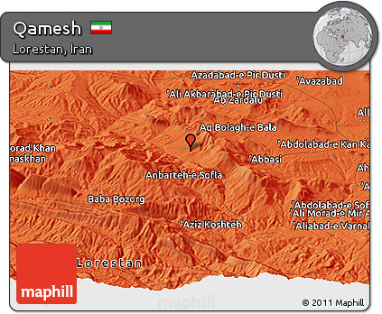 Political Panoramic Map of Qamesh