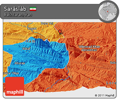 Political Panoramic Map of Sarāsīāb