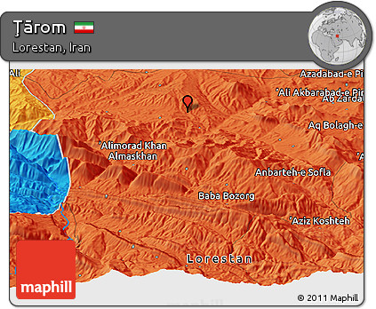 Political Panoramic Map of Ţārom