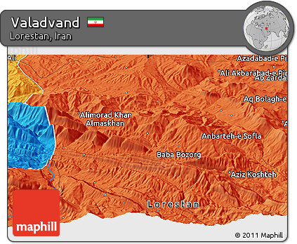 Political Panoramic Map of Valadvand